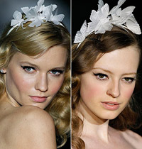 Brides with butterflies in their hair