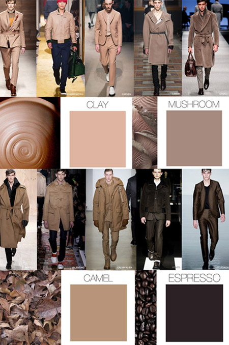 Menswear seasonal color Fall/Winter 2015