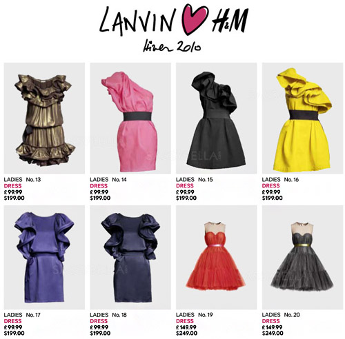 Lanvin for H&M launched on 20 November 