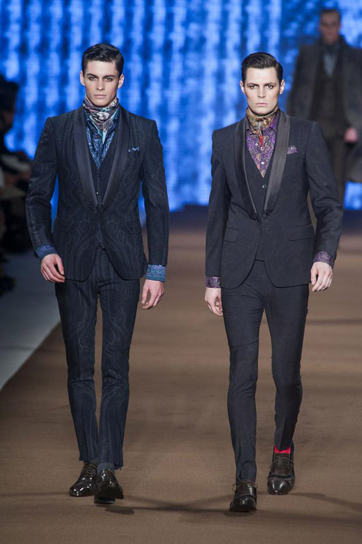 Men's fashion: Colorful Checks and Paisley print for Fall-Winter 2014/2015 by Etro