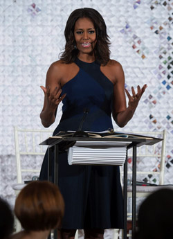 Michelle Obama with first Fashion Education Workshop 'Celebration of Design'
