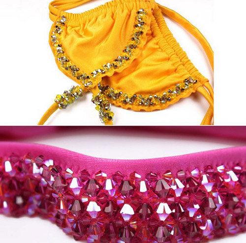 BeachCandy swimwear line studded with Swarovski crystals