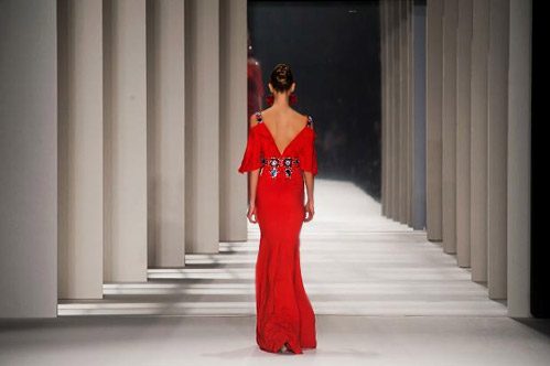 Elegance and style during the MBFW in Carolina Herrera Fall-Winter 2014/2015 collection