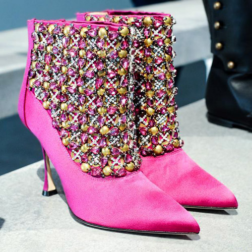 Colorful luxury footwear by Manolo Blahnik for Fall-Winter 2014/2015