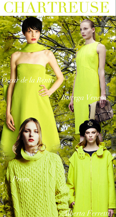Women's Key Fashion Colors Pre-Fall 2014 from Trend Council