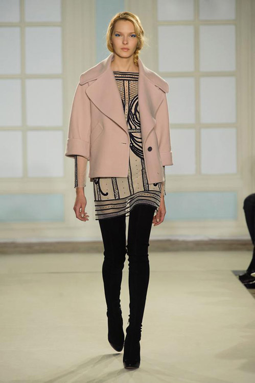 Thigh-high boots and winter florals by Temperley London for Fall-Winter 2014/2015