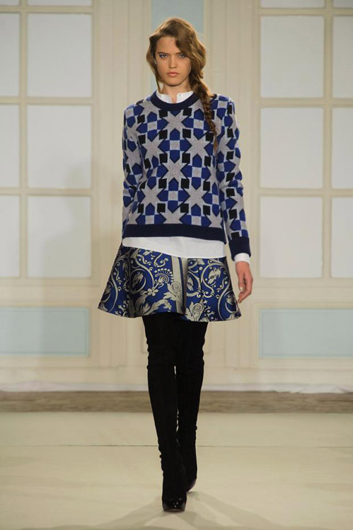 Thigh-high boots and winter florals by Temperley London for Fall-Winter 2014/2015