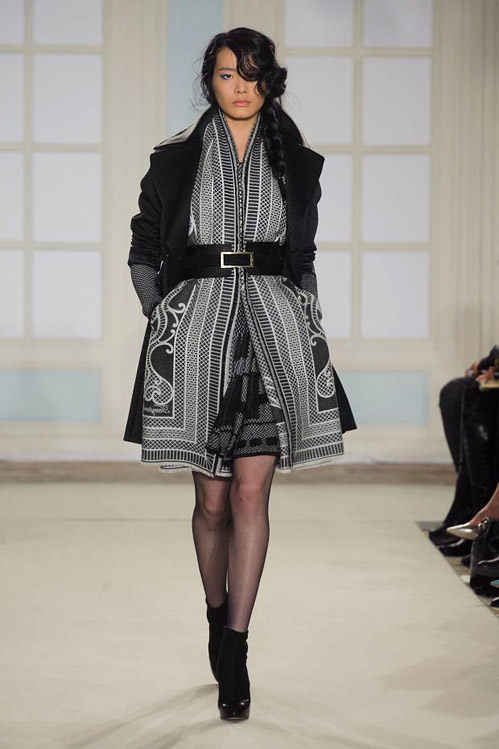 Thigh-high boots and winter florals by Temperley London for Fall-Winter 2014/2015