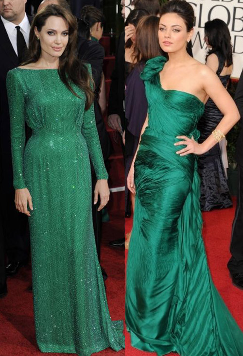 Green dresses fashion trend at 2011 Golden Globes