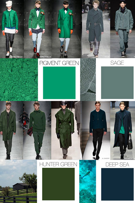 Menswear seasonal color Fall/Winter 2015