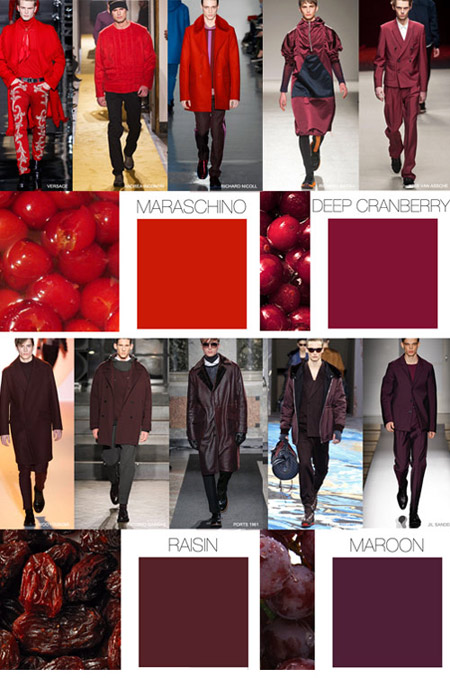 Menswear seasonal color Fall/Winter 2015