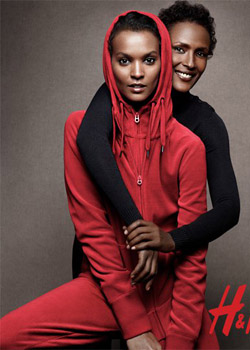 H&M Holiday 2010 campaign featuring Liya Kebede, Waris Dirie, Stella Tennant and more