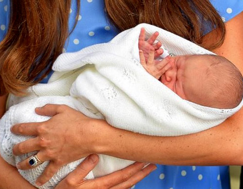 The royal baby came out of the hospital 