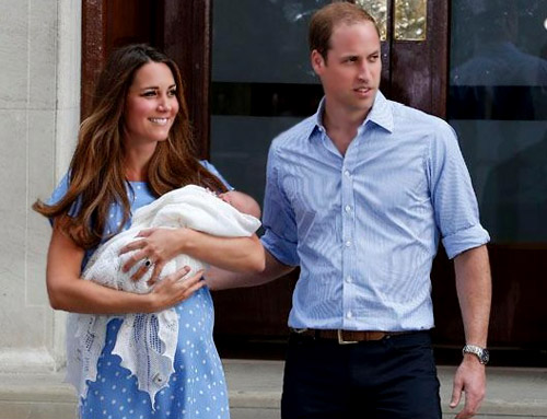 The royal baby came out of the hospital 