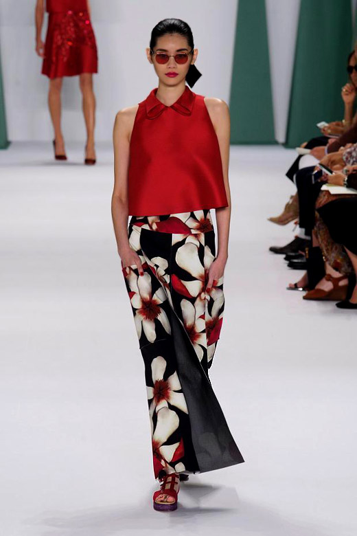 Roses and elegance for Spring-Summer 2015 by Carolina Herrera