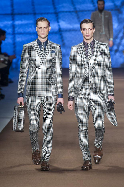 Men's fashion: Colorful Checks and Paisley print for Fall-Winter 2014/2015 by Etro