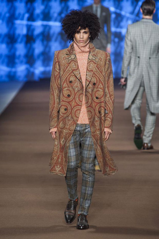 Men's fashion: Colorful Checks and Paisley print for Fall-Winter 2014/2015 by Etro