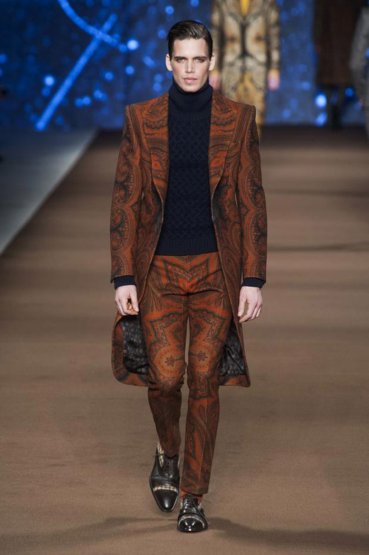 Men's fashion: Colorful Checks and Paisley print for Fall-Winter 2014/2015 by Etro