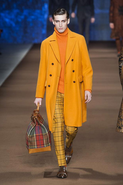 Men's fashion: Colorful Checks and Paisley print for Fall-Winter 2014/2015 by Etro