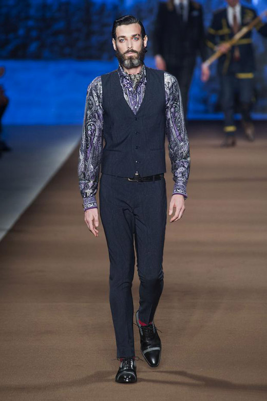 Men's fashion: Colorful Checks and Paisley print for Fall-Winter 2014/2015 by Etro