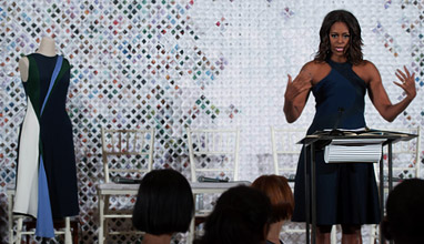Michelle Obama with first Fashion Education Workshop 'Celebration of Design'