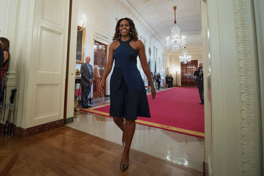 Michelle Obama with first Fashion Education Workshop 'Celebration of Design'