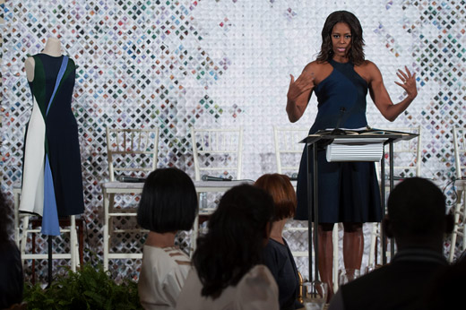 Michelle Obama with first Fashion Education Workshop 'Celebration of Design'