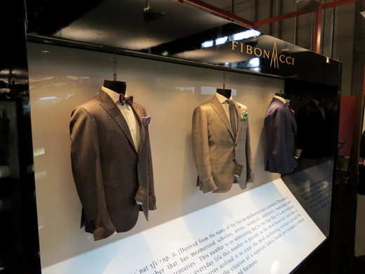 Lanificio F.lli Cerruti created fabrics based on the Fibonacci principle of beauty